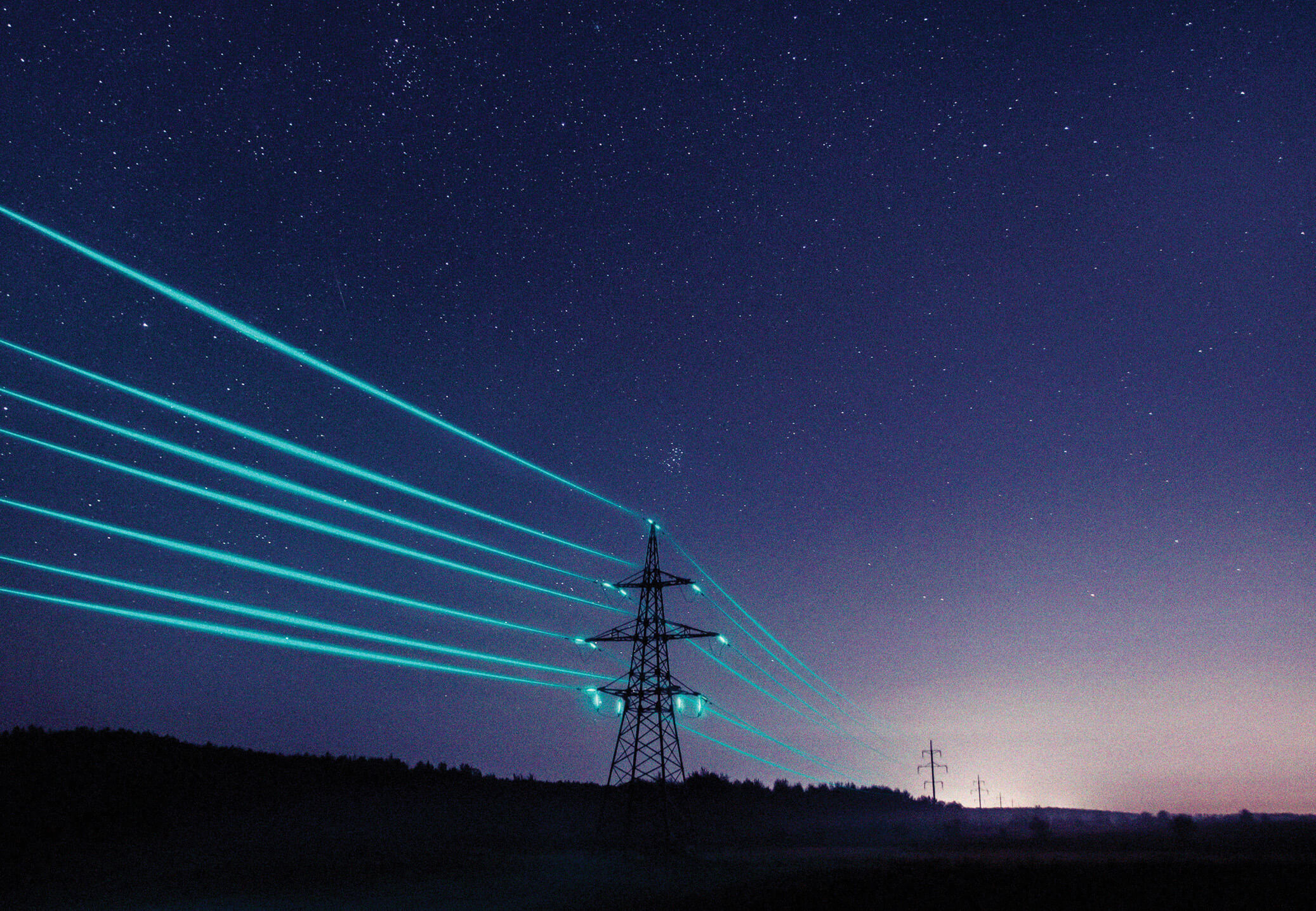 Electricity pylons
