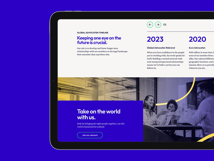 Global Advocaten timeline slider