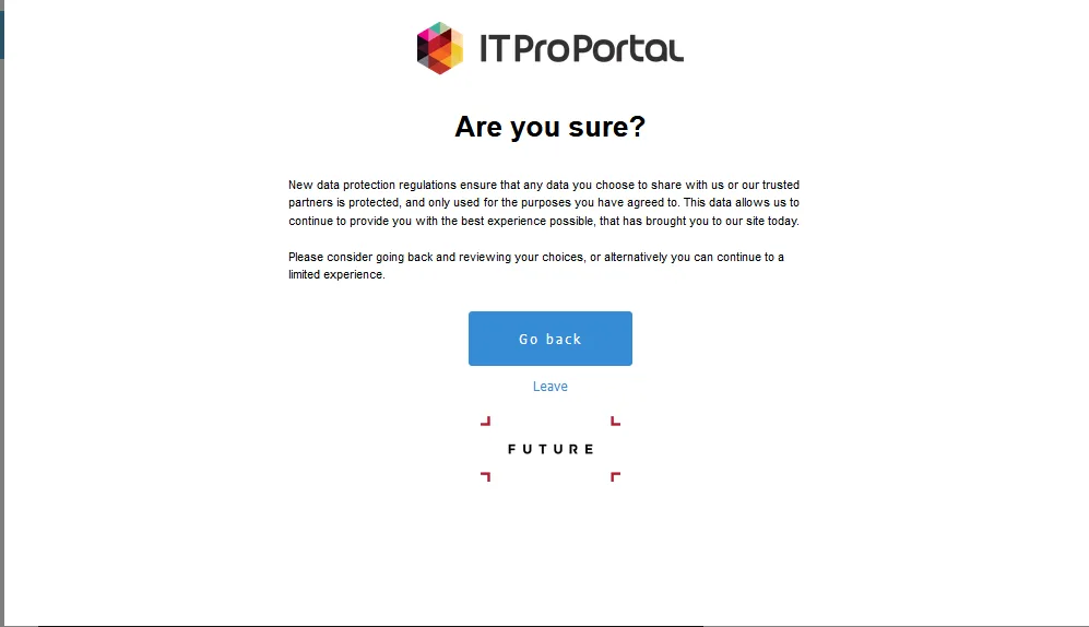 IT Pro Portal - are you sure