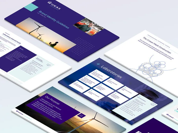 Devices showing UKAS brand guidelines
