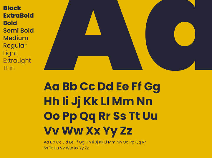 Typography detail for EAA