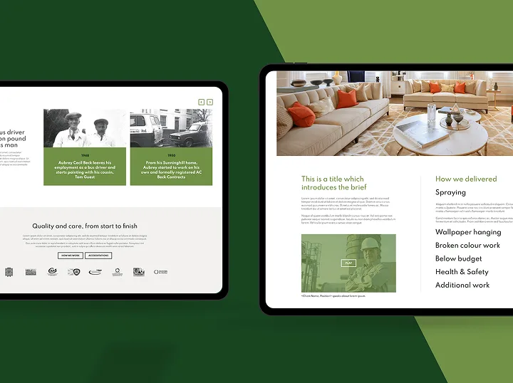 Devices showing AC Beck Website