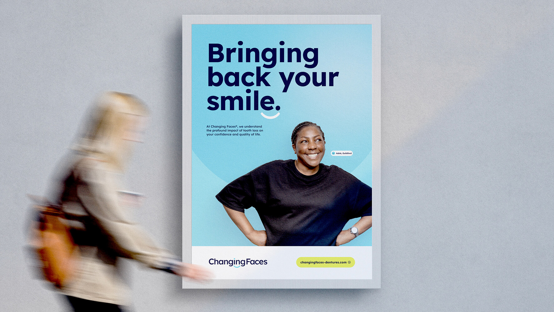 Poster showing Changing Faces design