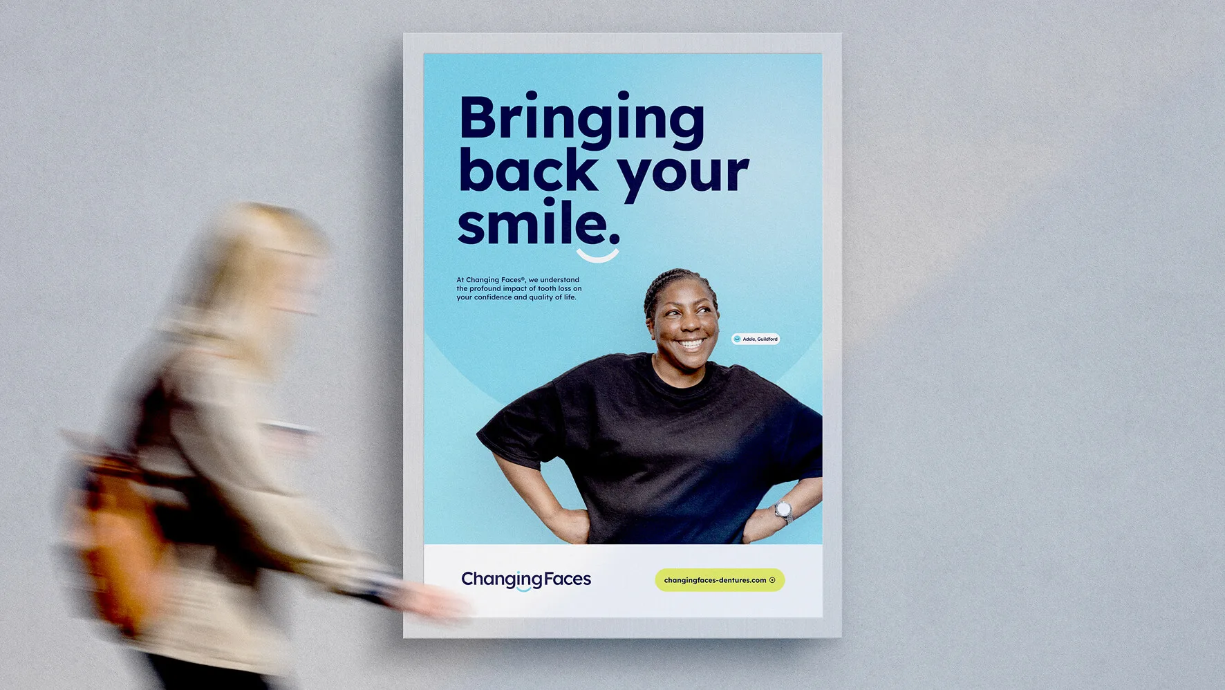 Poster showing Changing Faces design
