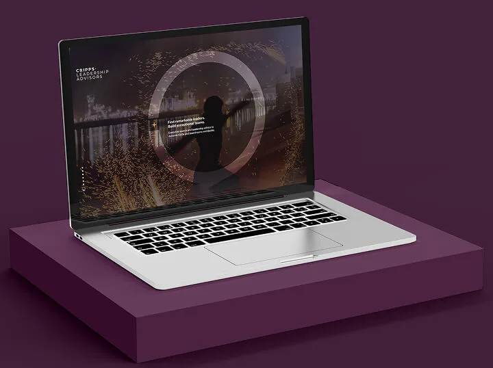 Laptop showing Cripps website