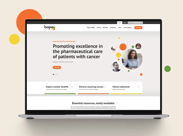 BOPA homepage laptop