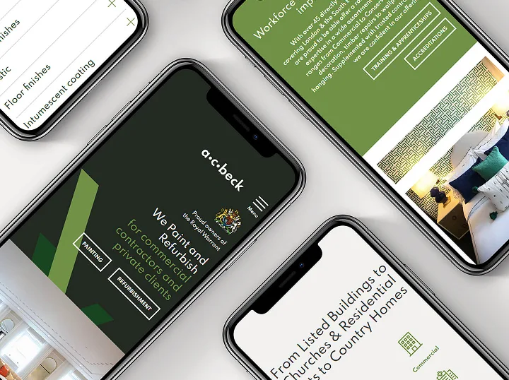 Devices showing AC Beck Website