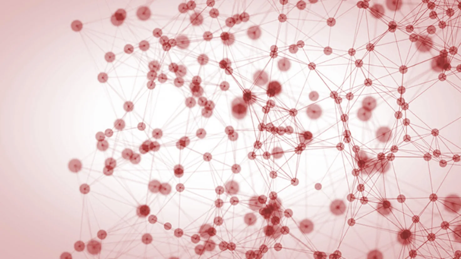 Pink background with red and pink dots - digital marketing