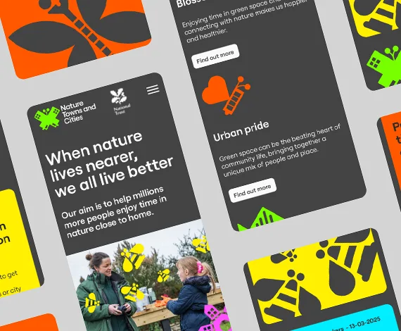 National Trust - tile of mobile screens