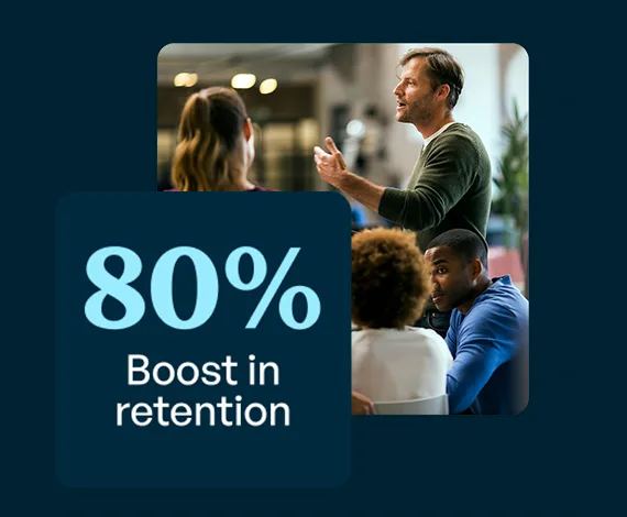 80% boost in retention message