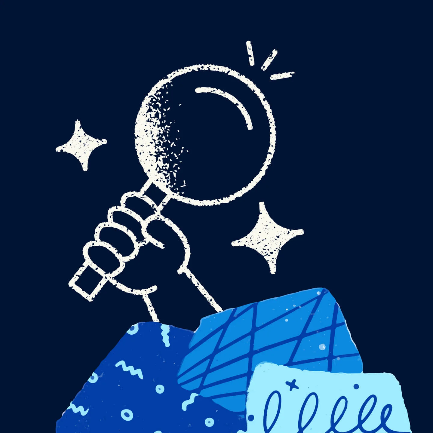 Magnifying glass illustration