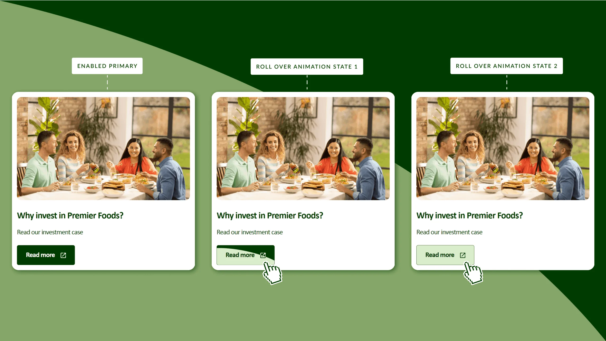 Visual breakdown on button hover state