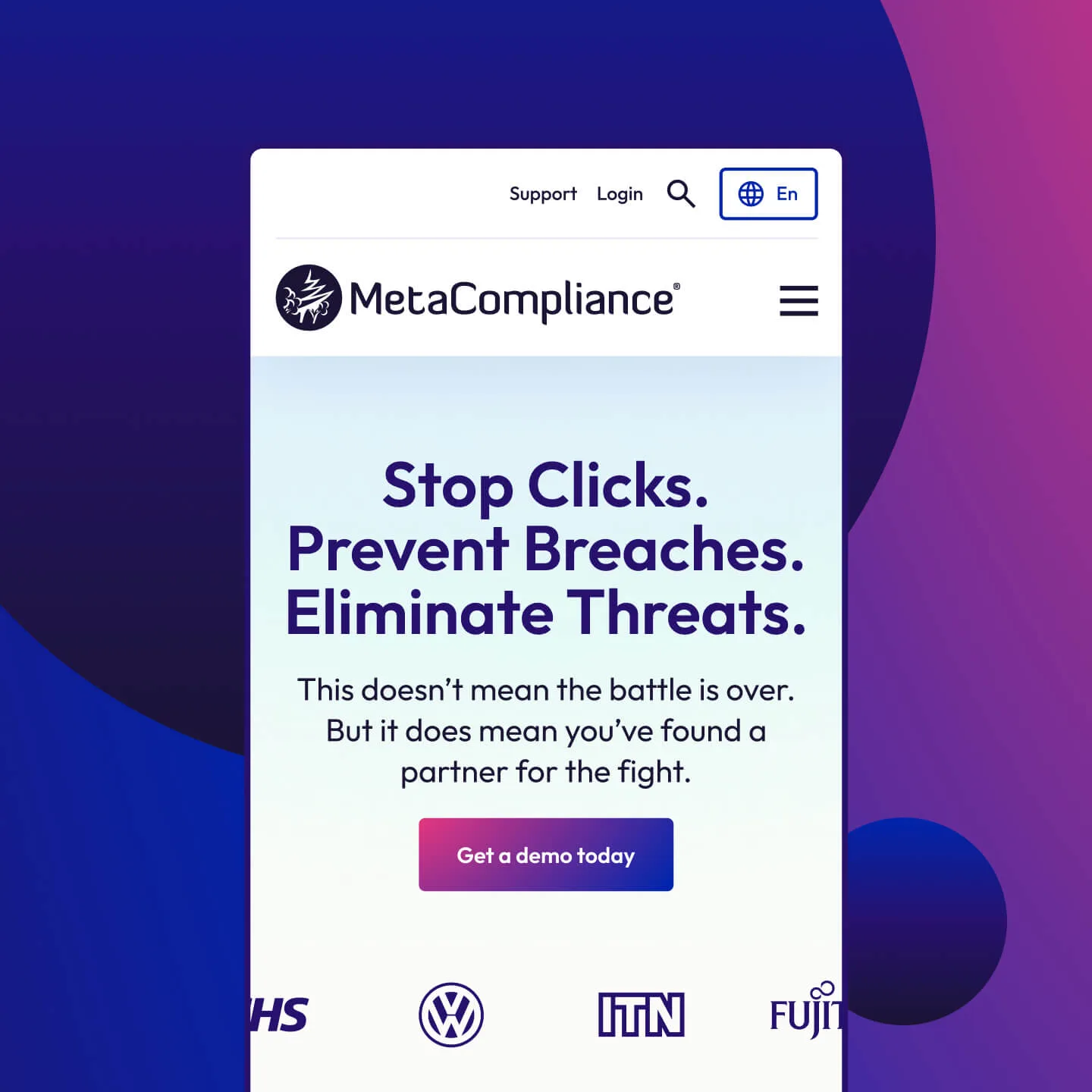 Top of a mobile page