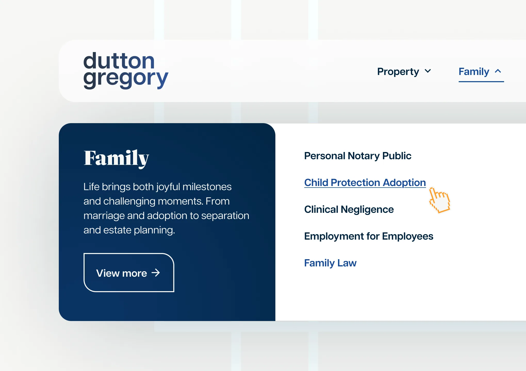 Dutton Gregory Sitemap and Navigation