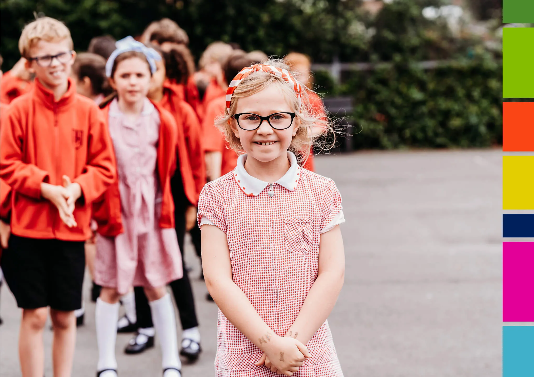 A group of primary school children