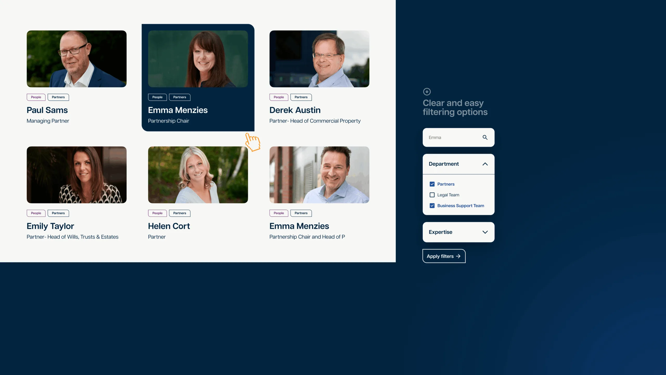 Highlighting the multi-level filtering archive design for Dutton Gregory