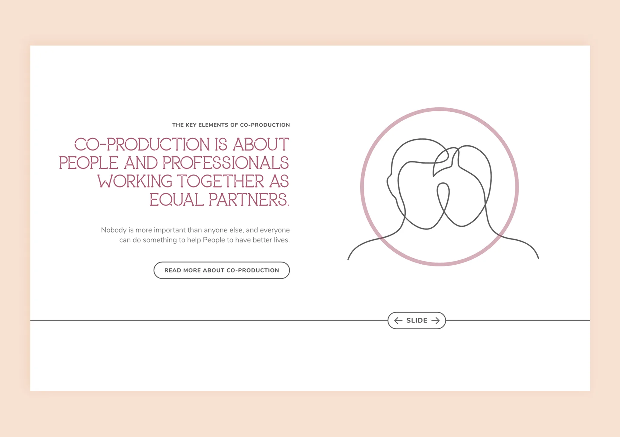 Website slider carousel.