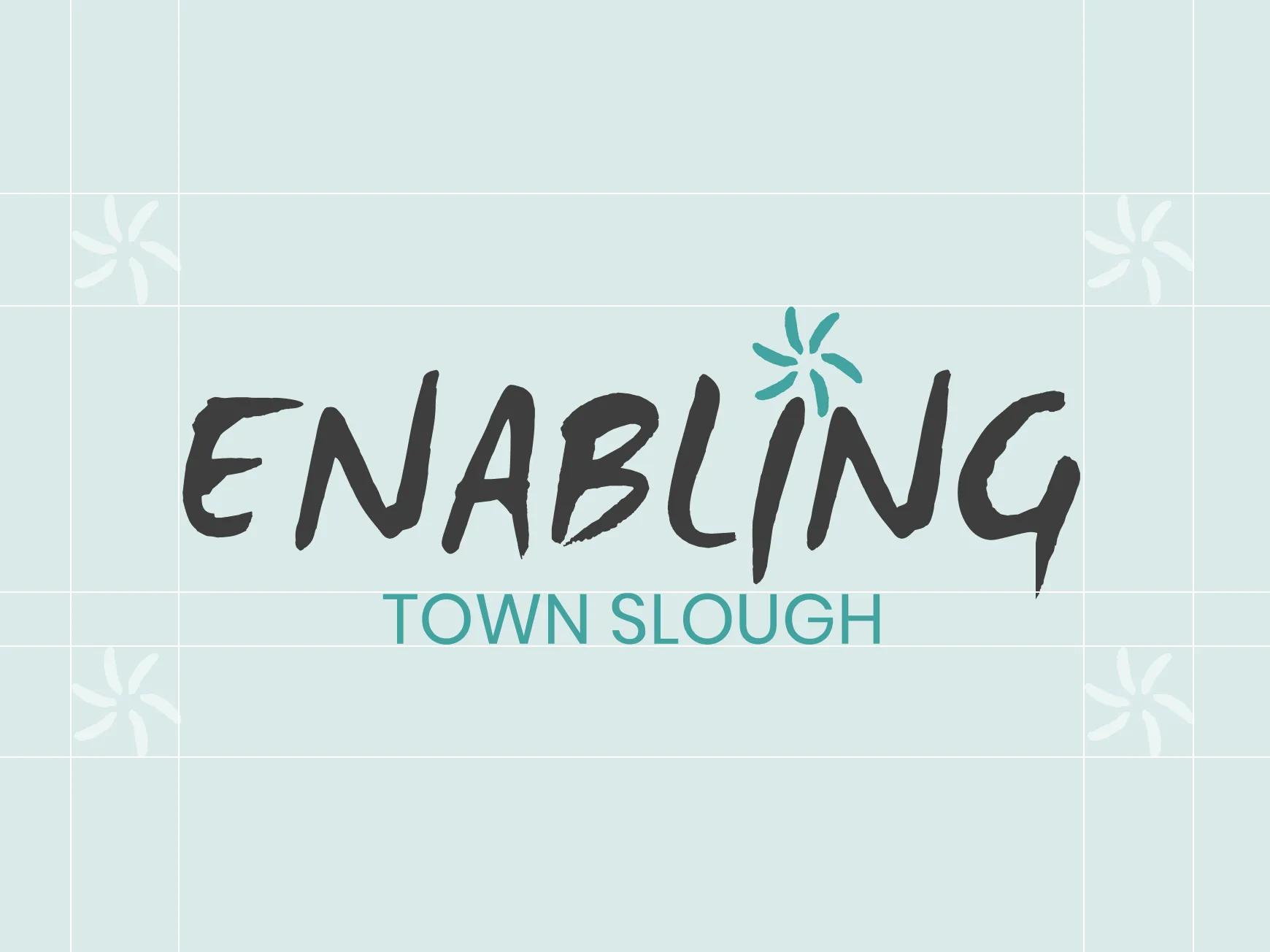 Breakdown of Enabling Town Slough logo.