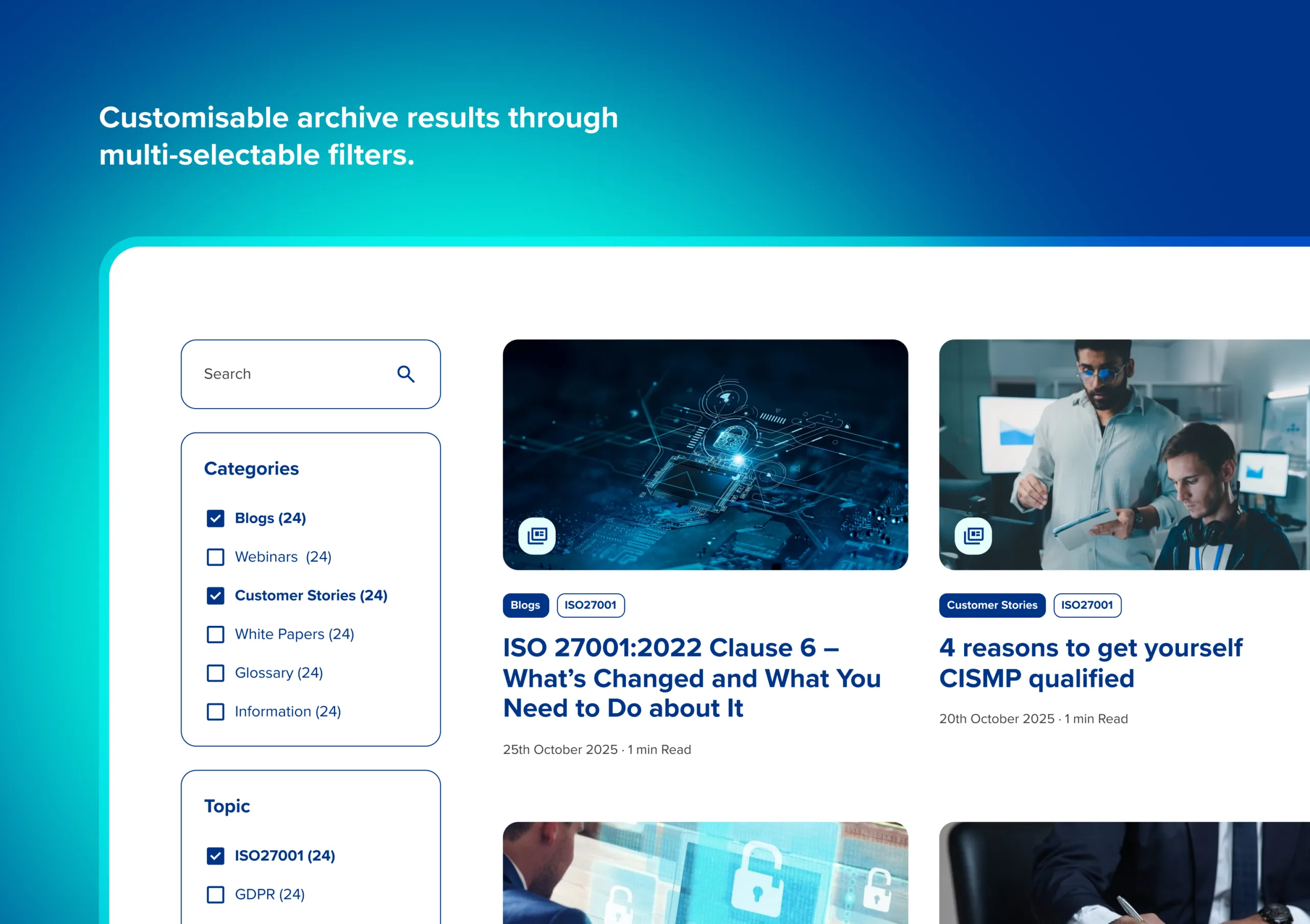 Showcasing a module on the GRC Solutions website.