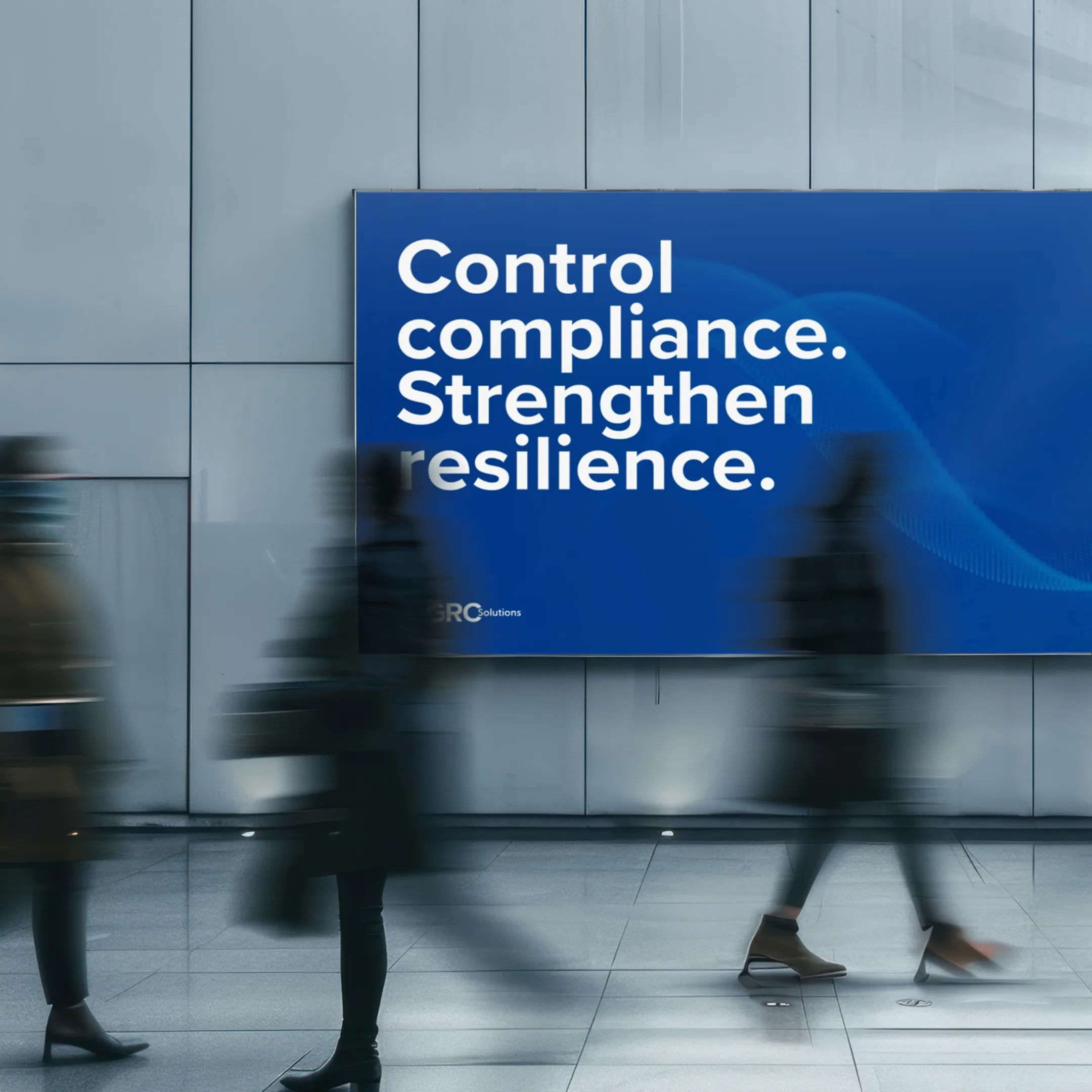 Showcasing the brand messaging on a billboard