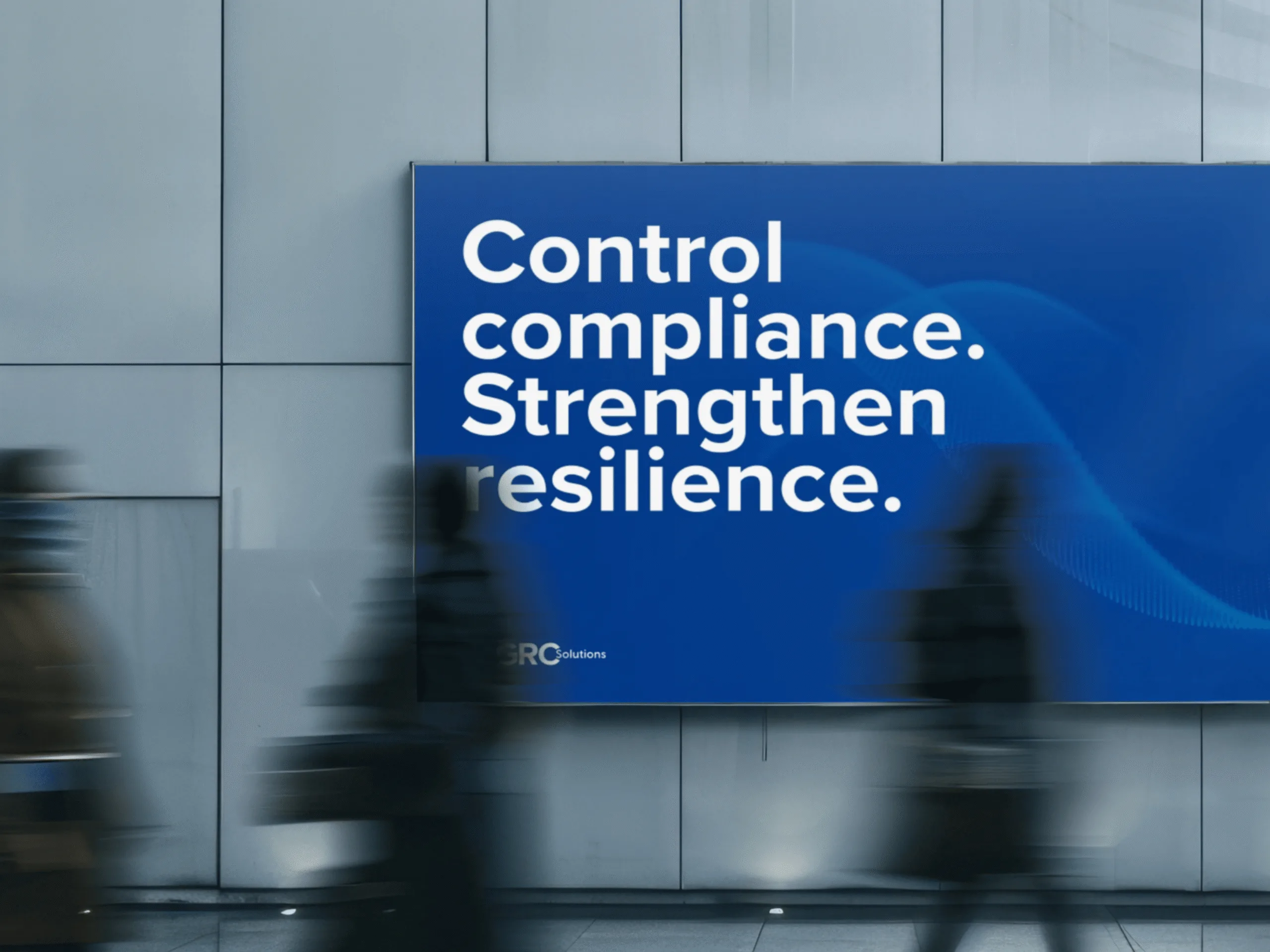 Showcasing the brand messaging on a billboard