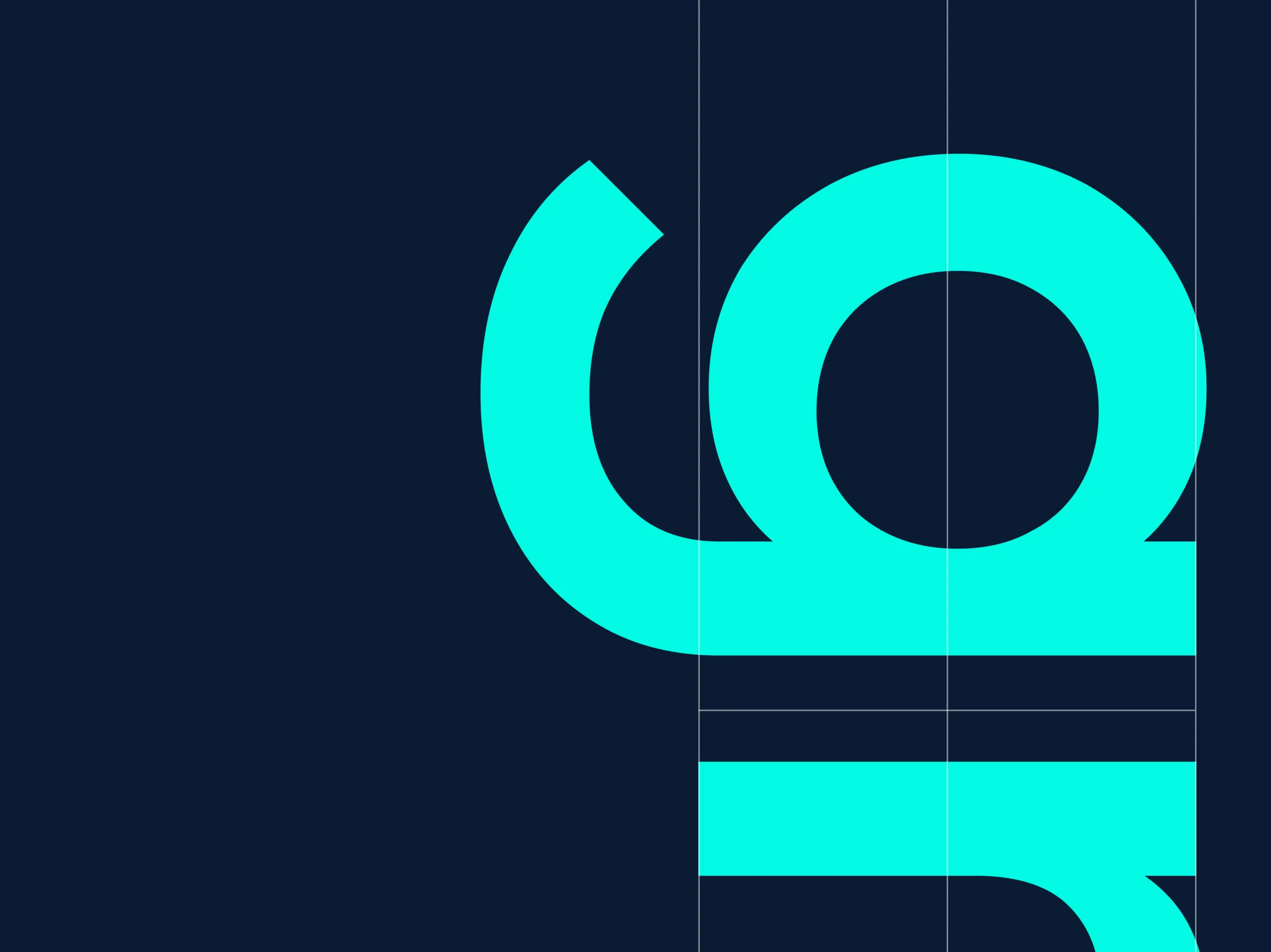 A close up of the typeface used for GRC Solutions