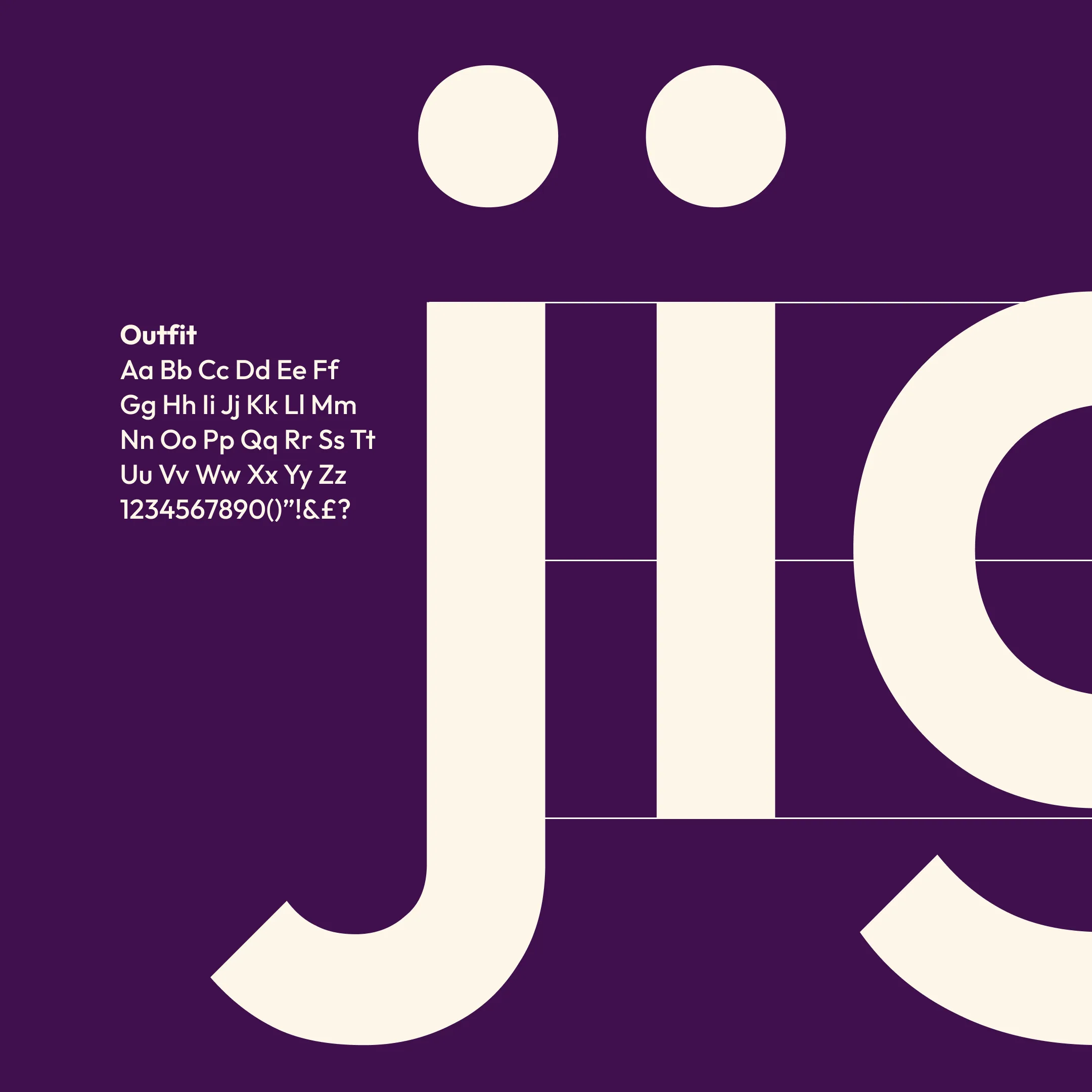 Showing Jigsaw typography
