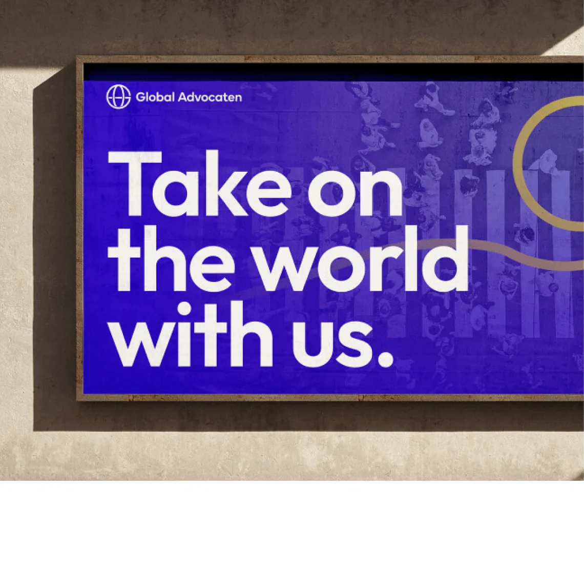 Take on the world with us billboard