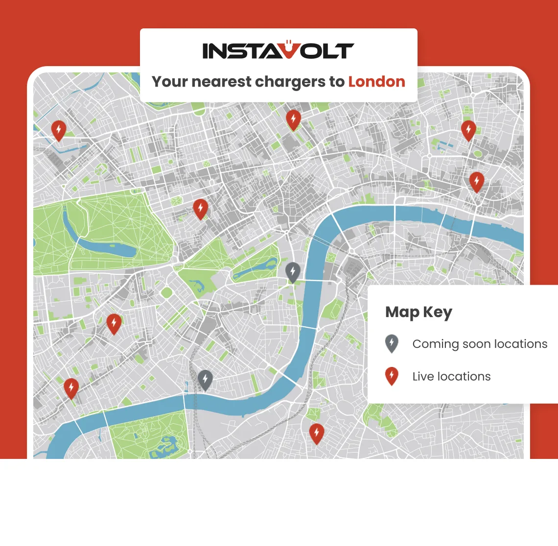 Image of InstaVolt Map of charging locations.