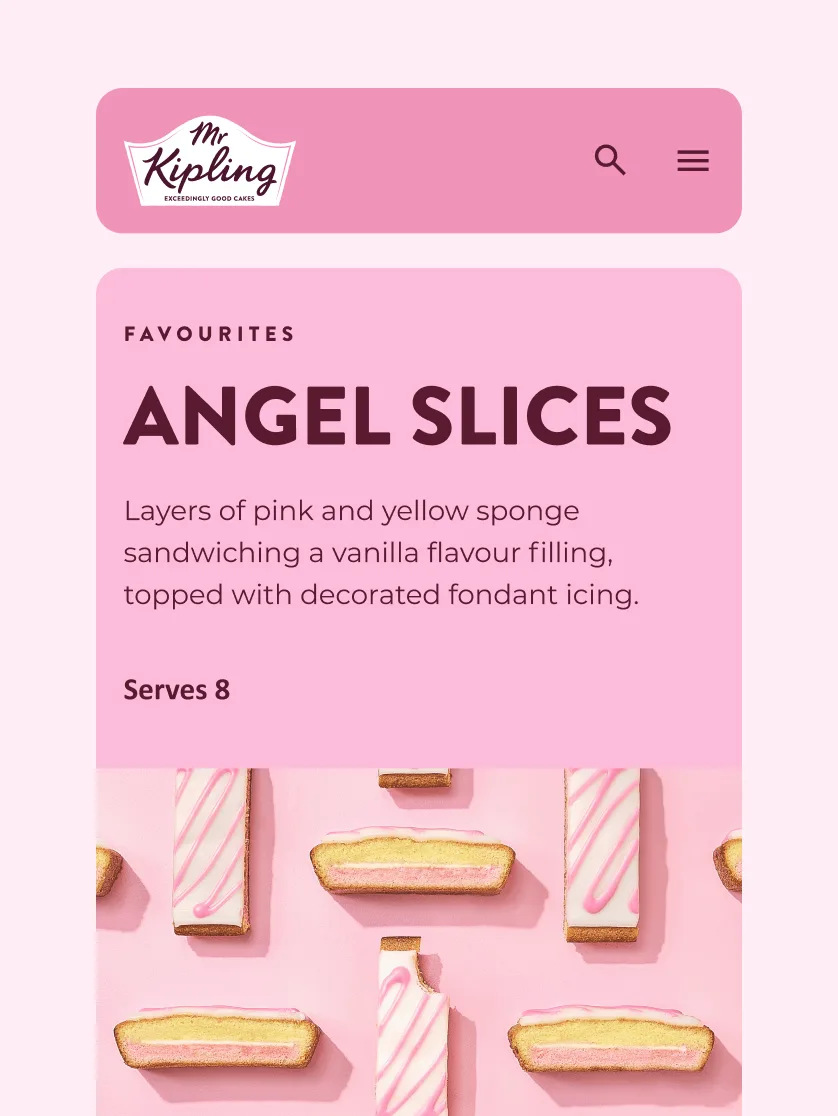 Mr Kipling Angel Slices product page