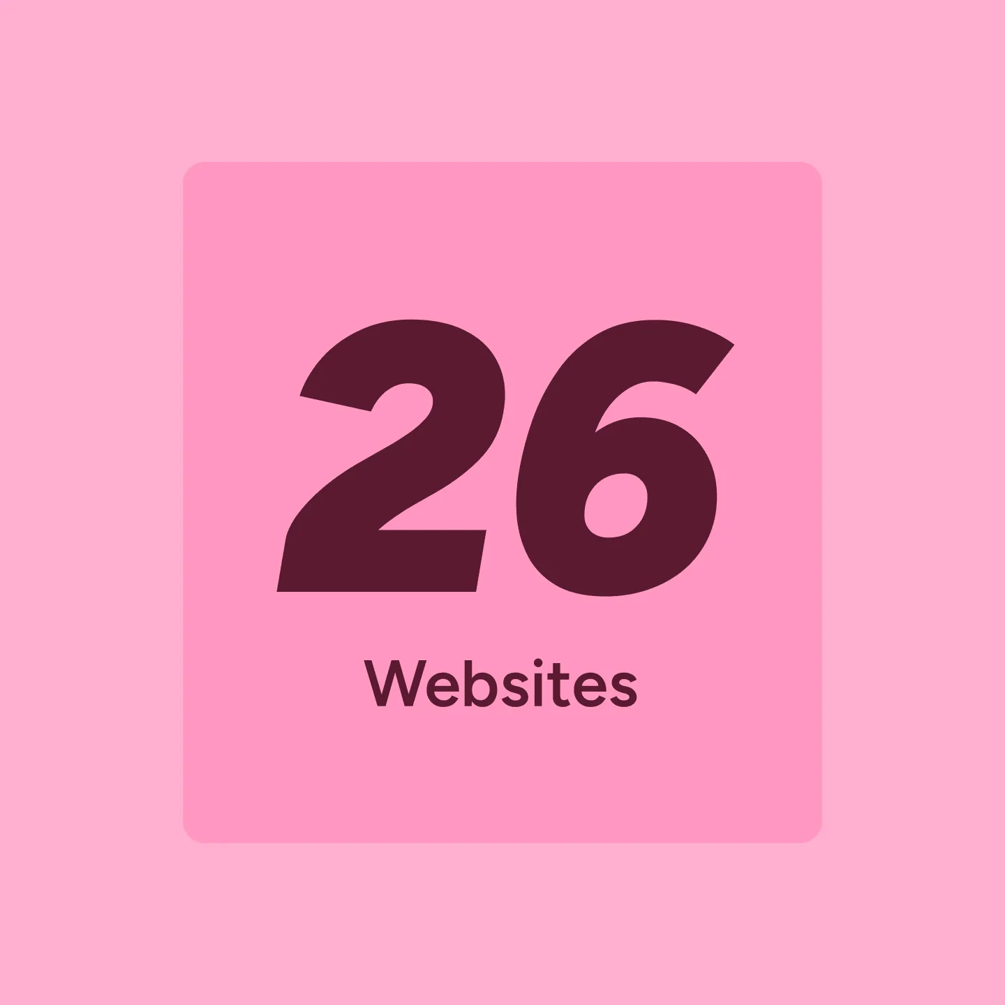 26 websites produced from system.