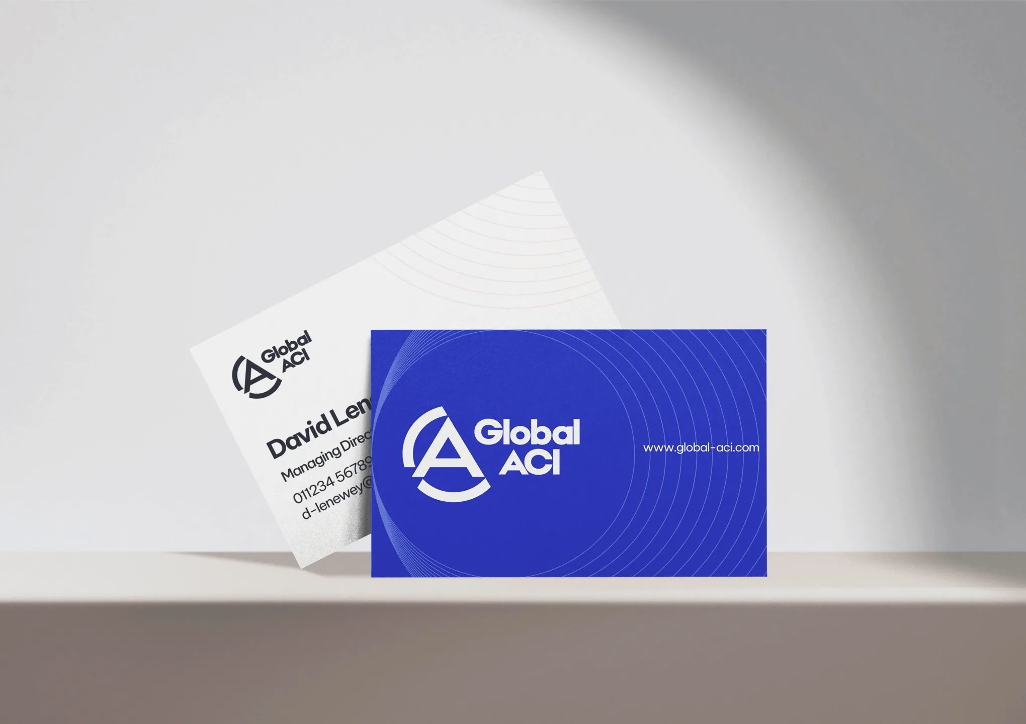 Global ACI business cards.