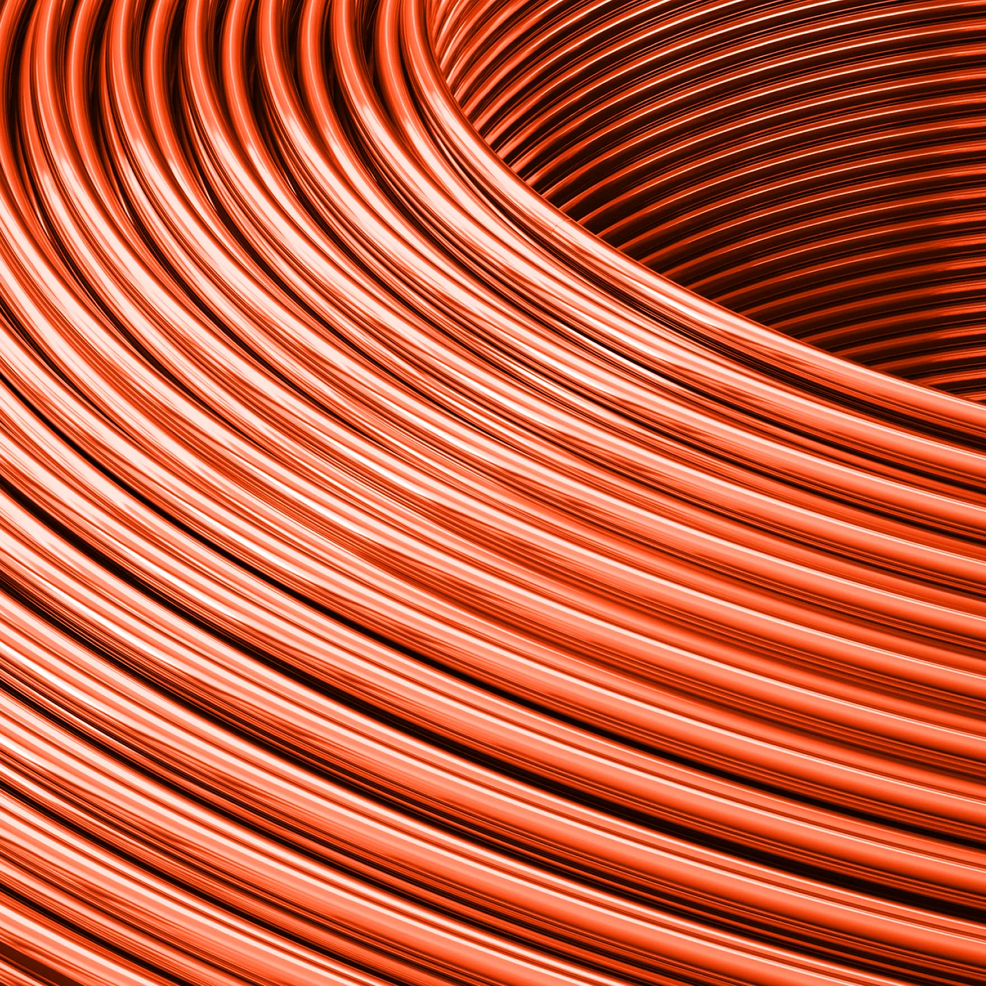 Copper pipes.